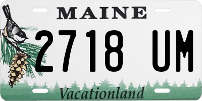 ME license plate 2718UM