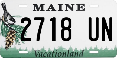 ME license plate 2718UN