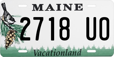ME license plate 2718UO
