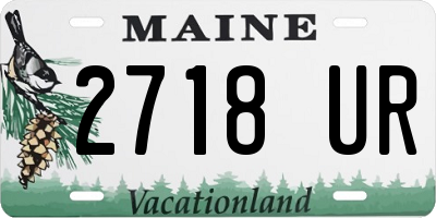 ME license plate 2718UR