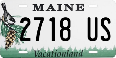 ME license plate 2718US