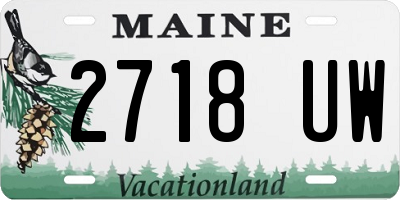 ME license plate 2718UW