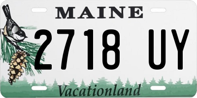 ME license plate 2718UY