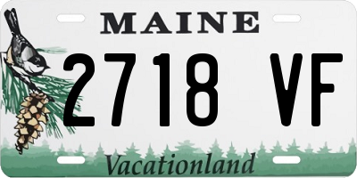 ME license plate 2718VF