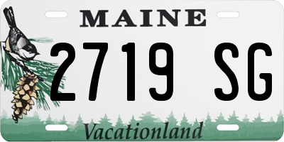 ME license plate 2719SG