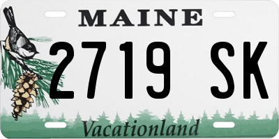 ME license plate 2719SK