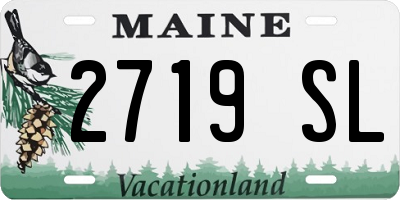 ME license plate 2719SL
