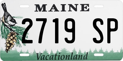 ME license plate 2719SP