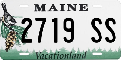 ME license plate 2719SS