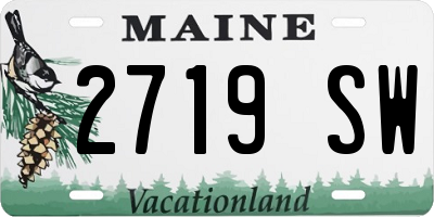 ME license plate 2719SW