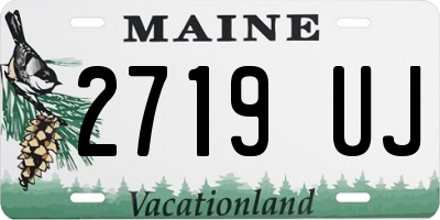 ME license plate 2719UJ