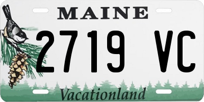 ME license plate 2719VC