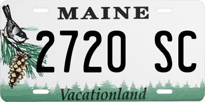 ME license plate 2720SC