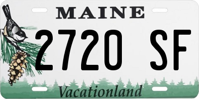 ME license plate 2720SF