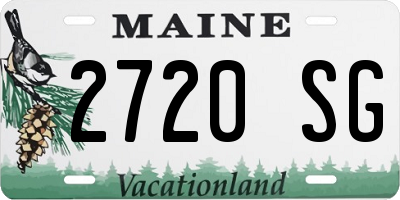 ME license plate 2720SG
