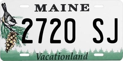 ME license plate 2720SJ