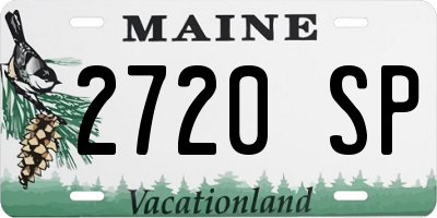 ME license plate 2720SP