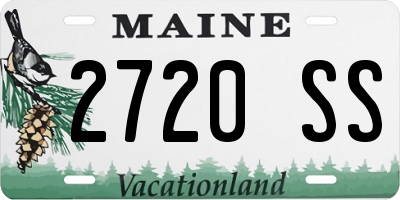 ME license plate 2720SS