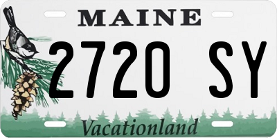 ME license plate 2720SY