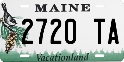 ME license plate 2720TA