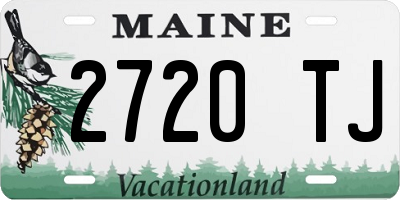 ME license plate 2720TJ