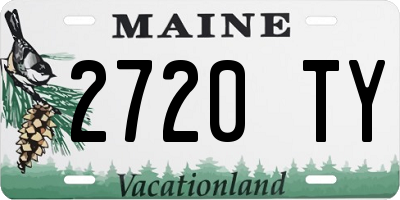 ME license plate 2720TY