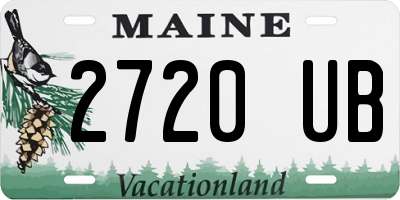 ME license plate 2720UB