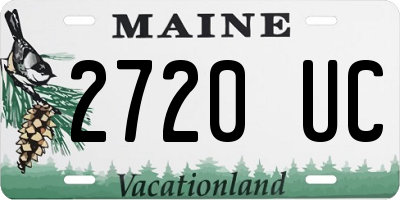 ME license plate 2720UC
