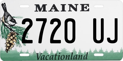 ME license plate 2720UJ
