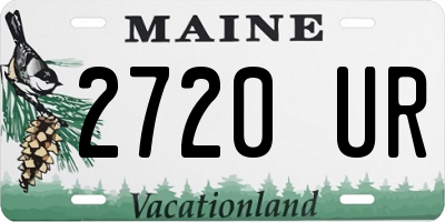 ME license plate 2720UR