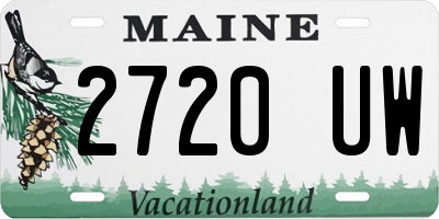 ME license plate 2720UW