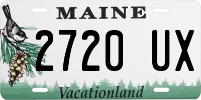 ME license plate 2720UX