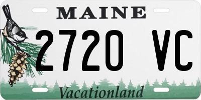 ME license plate 2720VC