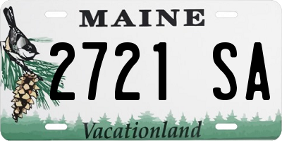 ME license plate 2721SA