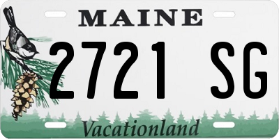 ME license plate 2721SG