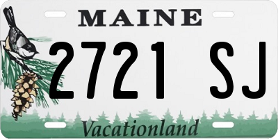 ME license plate 2721SJ
