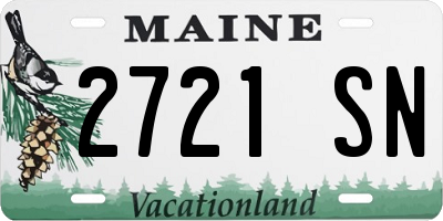 ME license plate 2721SN