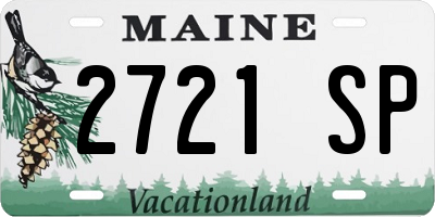 ME license plate 2721SP