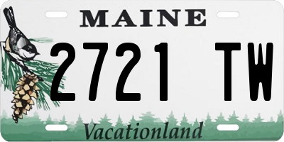 ME license plate 2721TW