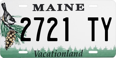 ME license plate 2721TY