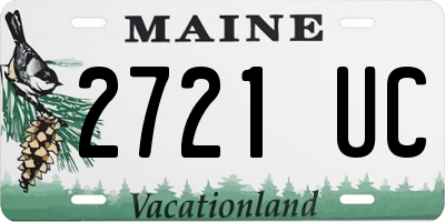 ME license plate 2721UC