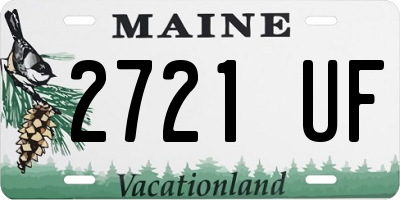 ME license plate 2721UF