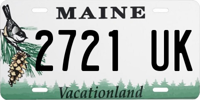 ME license plate 2721UK