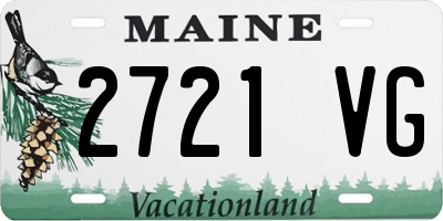 ME license plate 2721VG