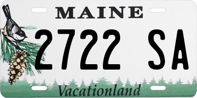 ME license plate 2722SA