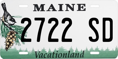 ME license plate 2722SD
