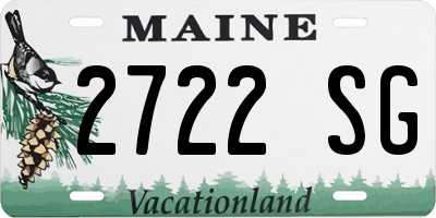 ME license plate 2722SG