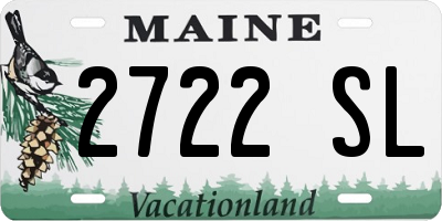 ME license plate 2722SL