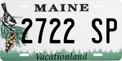 ME license plate 2722SP