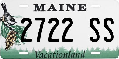 ME license plate 2722SS